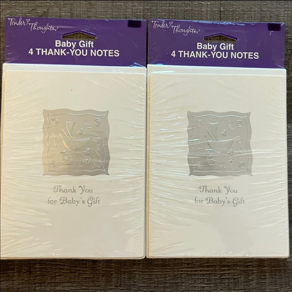 💞 New 8 Count Baby Shower Gift Thank You Note Cards & Envelopes